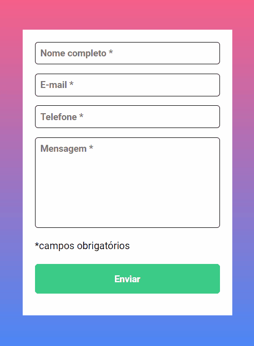 Gif do projedo de validação de formulário